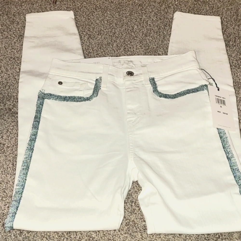 7 For All Mankind Ankle Skinny Jean Size 25 New